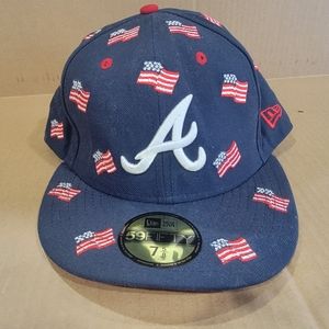 Atlanta Braves 4th of July American flags blue MLB